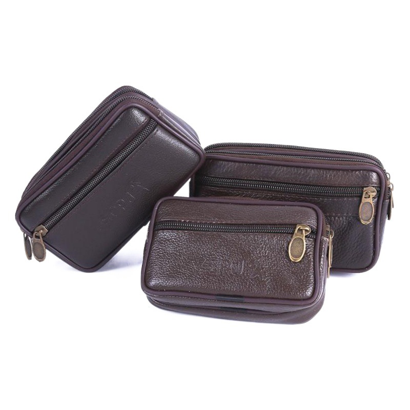 New Men's Waist Bag, Suitable for Middle-Aged and Elderly People, Can Be Worn with a Belt, Coin Purse, Key Bag, Outdoor Multifunctional Waterproof Mobile Phone Bag