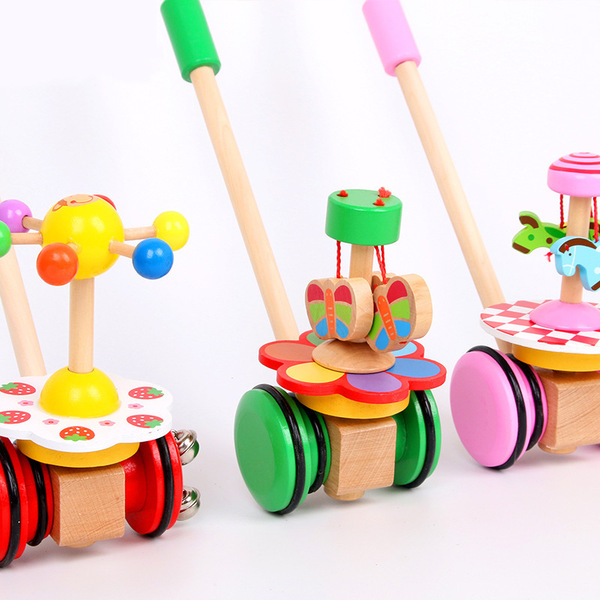 wooden children's small big cartoon smart toy