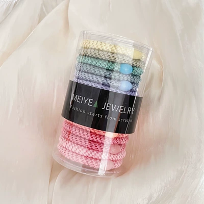 Saç üçün rezinlər, High Stretch Durable Sports Hair - colorful-candies-15-sticks-in-a-bucket