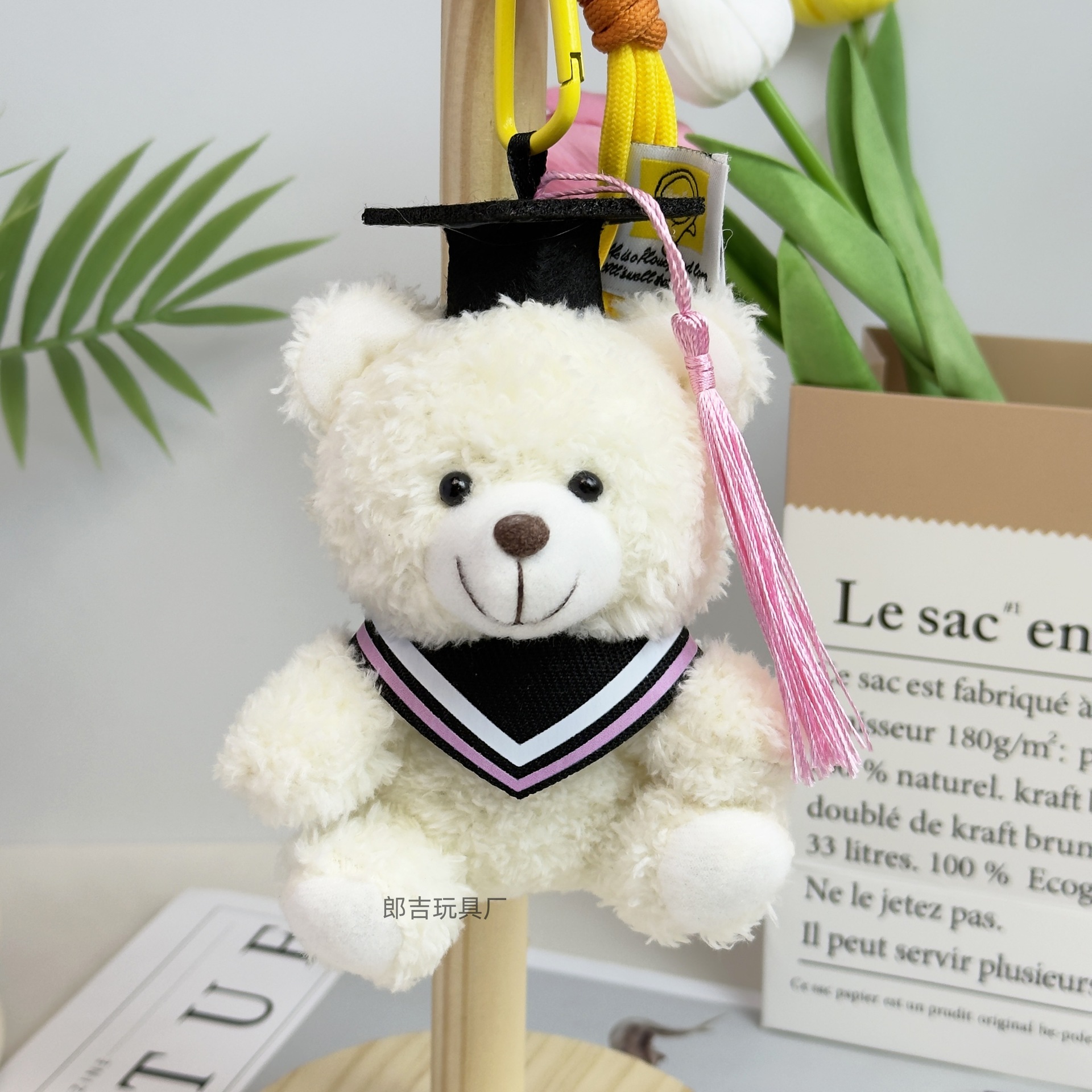Temporada de graduación oso Teddy Teddy Teddy Teddy sombrero doctor uniformes de regalos impresa logotipo escolar