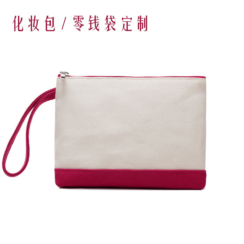 Canvas Coin Purse Mobile Phone Bag for Women, Handbag for Students, Versatile Makeup Bag, Blank Mini Coin Purse, Logo Printable