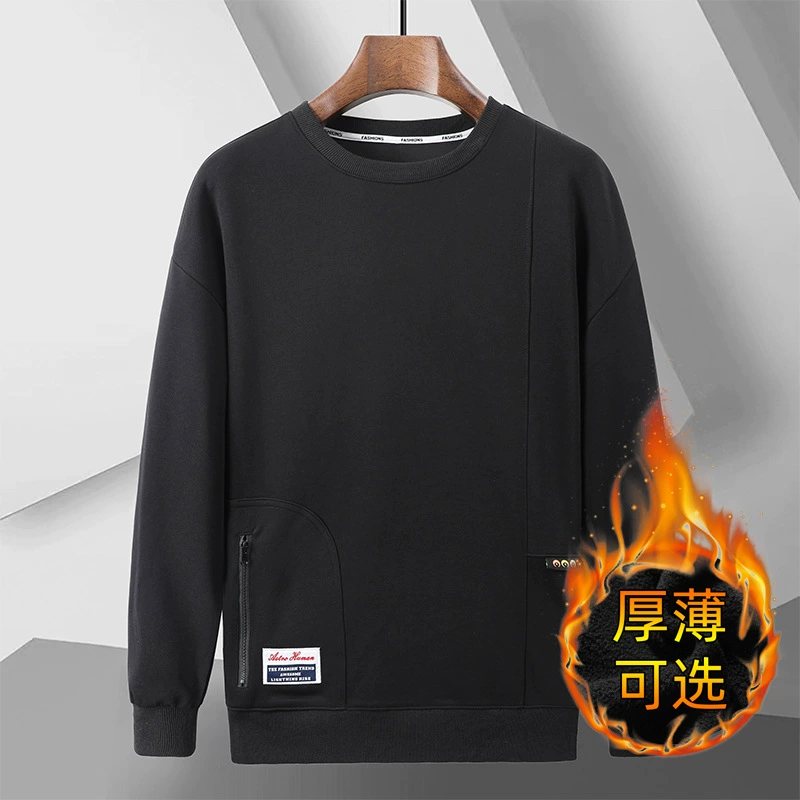 Толстяк с круглым воротником мужской весной и осенью