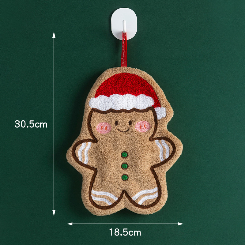 クロスボーダーコーラルベルベットハンドタオルクリスマスシリーズ家庭用ハンドタオルはキッチンやバスルームの速乾性タオルに掛けることができます|undefined
