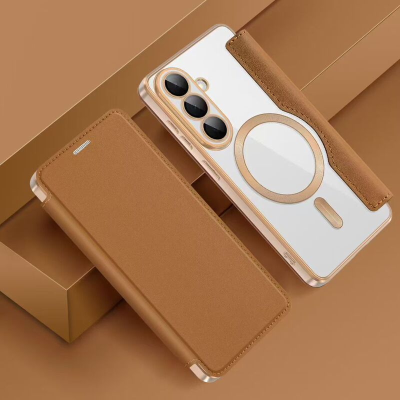 Samsung S26Plus Flip Leather Case Phone Case Electroplated Magnetic Suction S25Ed Suitable for S24U Export Anti-Fall Protective Case Samsung S26Plus Flip Leather Case Phone Case Electroplated Magnetic Suction S25Ed Suitable for S24U Export Anti-Fall Protective Case