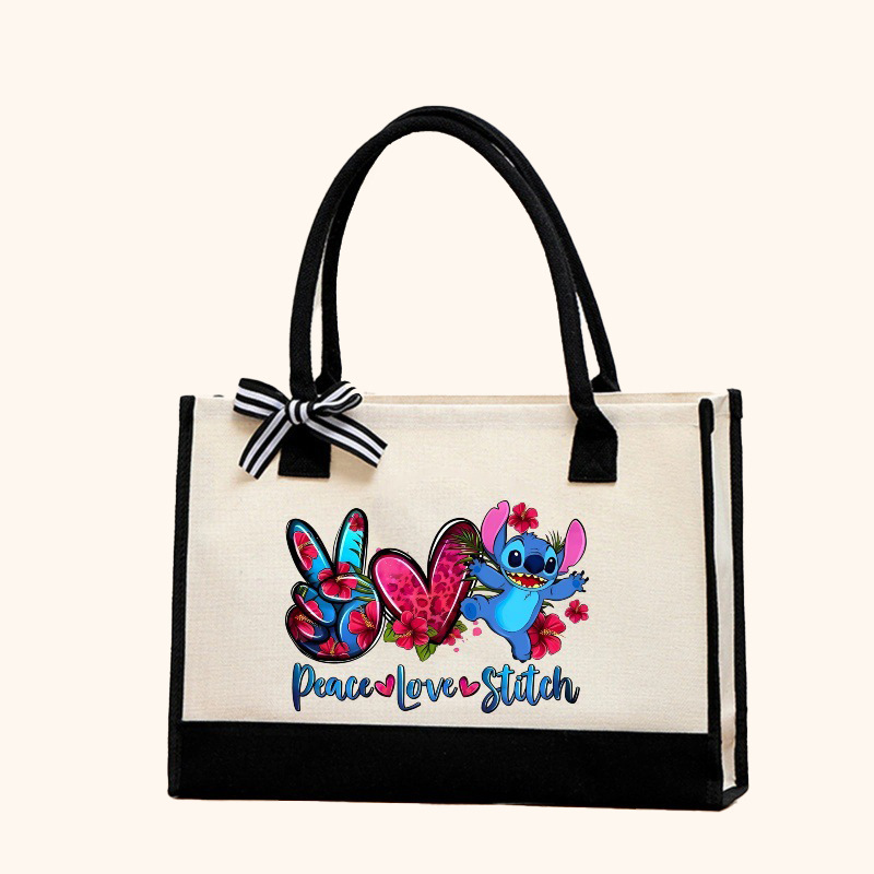 Bolso Tote con estampado de patrón Stitzi de moda en contraste transfronterizo Bolso de hombro doble en blanco y negro de gran capacidad Arte de alta gama