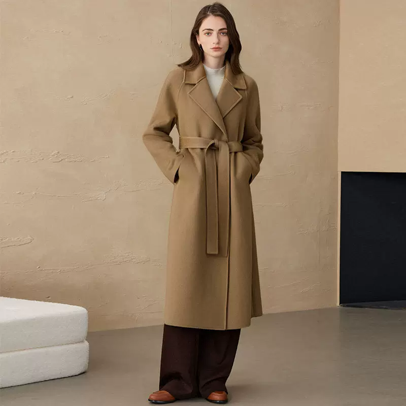 2025秋冬经典羊绒大衣CEID大衣女双面毛呢山羊绒呢外套长款大衣