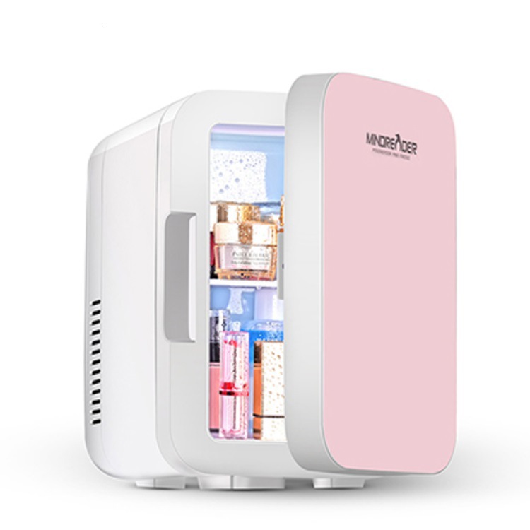 Nuevo refrigerador portátil para automóvil de 6L con panel de vidrio, refrigerador para dormitorio, doble uso para el hogar y el automóvil, refrigerador para automóvil para exteriores