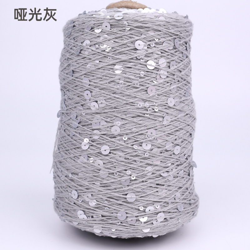 Silk Yue / mano DIY hilo de algodón multicolor brillante 3mm + 6mm sequilla 250 gramos de hilo de aguja de ganchillo
