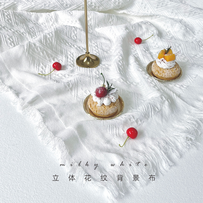 Patterned Background Cloth, Instagram Photo Props, White Sofa Tablecloth, Photography Decoration, Dessert Table Runner, Dining Table, Coffee Table