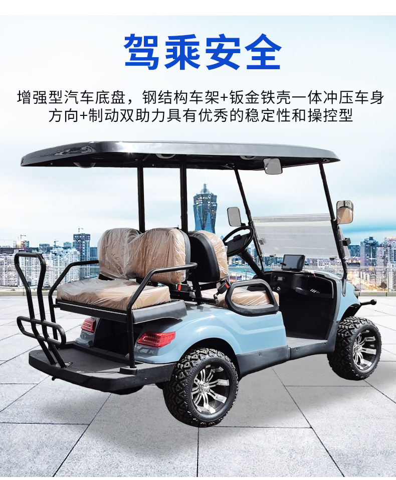 Electric Golf Cart 2-10 Seats Export Hotel Reception Sightseeing Car Four-Wheel Scenic Tourist Golf Cart