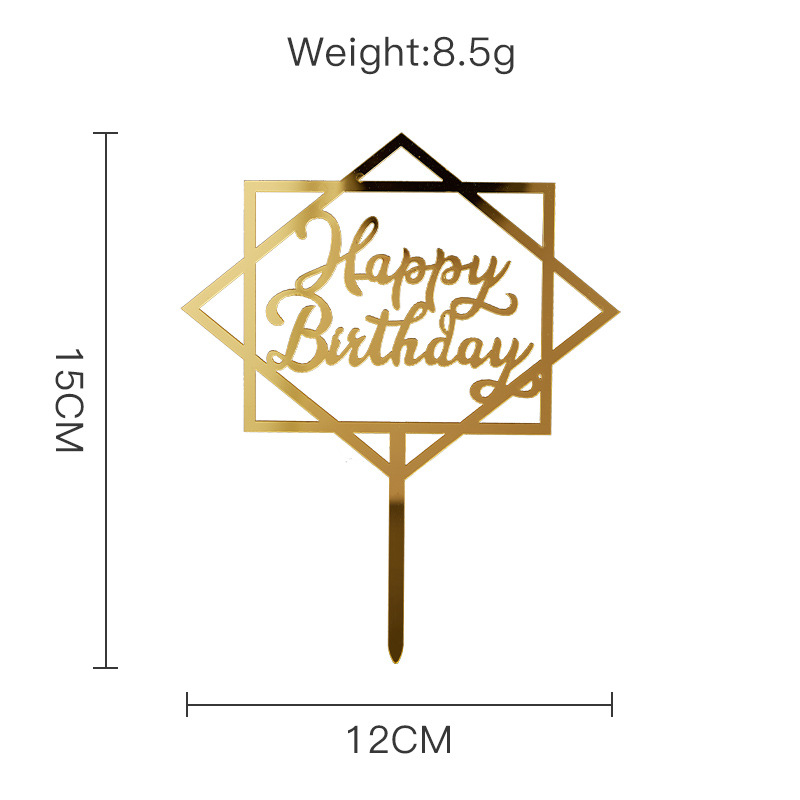 Birthday Letter Arylic Party Cake Decorating Supplies Party Supplies Cake Decorating Supplies 1 Piece display picture 7