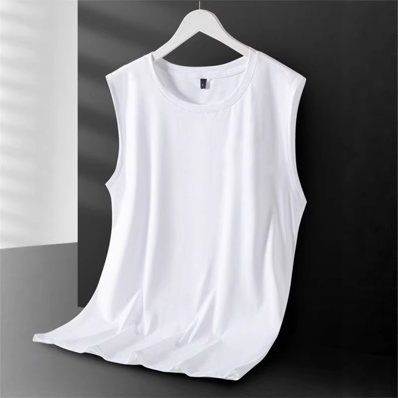 Cross-Border Ice Silk Vest Men's Quick-Dry Mesh Sleeveless T-Shirt 2026 Summer Comfortable Men's Clothing Loose Fit Cool and Comfortable Cross-Border Ice Silk Vest Men's Quick-Dry Mesh Sleeveless T-Shirt 2026 Summer Comfortable Men's Clothing Loose Fit Cool and Comfortable
