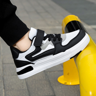 Boys' Mesh Shoes, Lightweight, Breathable, Non-Slip Children's Shoes, Boys' Sports White Shoes, Middle-Aged and Primary School Students' Running Wholesale