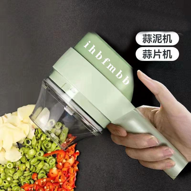 Taza de mezcla eléctrica multifuncional cortador de verduras de cocina cortador de ajo rebanado de pulpa de ajo agitador de ajo de carne de cocina cortador de verduras