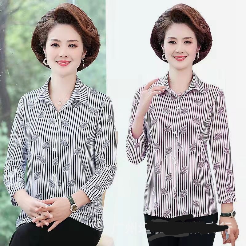 妈妈装大码夏装奶奶新款短袖翻领上衣中老年女装地摊批发赶集摆摊