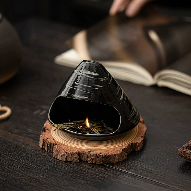 Камин для благовоний из фиолетового песка держатель palo santo подставка для подноса для сжигания шалфея санитарная деревянная печь для благовоний
