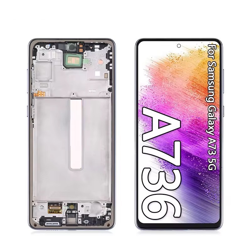 Aplicable a Galaxy Samsung A73 / A736 conjunto de pantalla LCD de teléfono móvil conjunto de pantalla A73 con marco