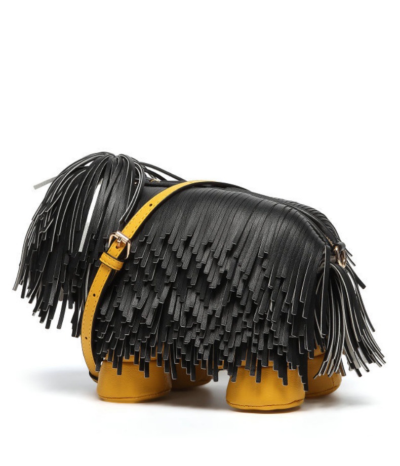 Pu Leather Material Women's Medium Pu Leather Animal Cute Oval Zipper Shoulder Bag
