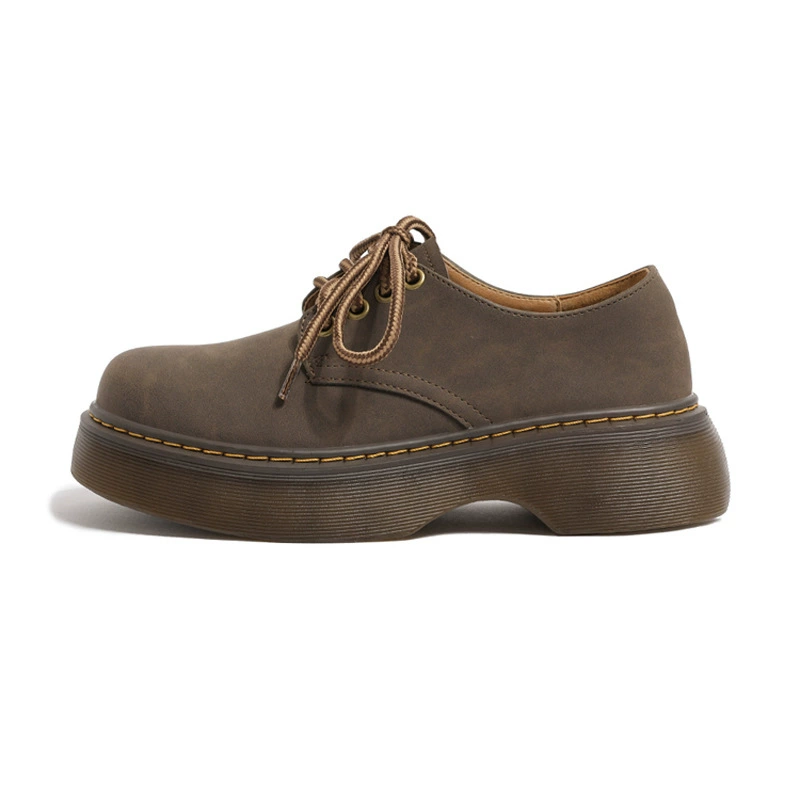 Туфли-лодочки на платформе Martens, натуральная кожа, массивная подошва, женские 35–40