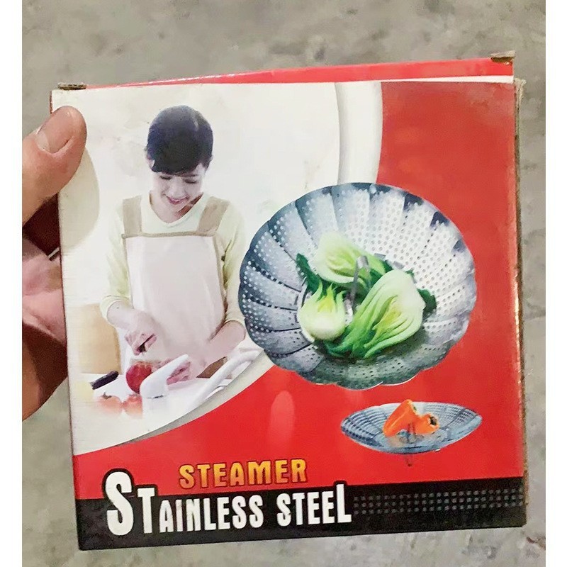 ステンレス鋼折りたたみ蓮蒸し器防水蒸しグリッド蒸し野菜ラック蒸しトレイ蒸しトレイ卸売格納式排水フルーツトレイ|undefined