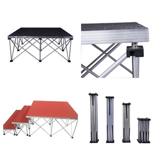 Factory Direct Sales Concert Wedding t Stage Mobile Assembled Foldableing Red Carpet Pull Net Stage for Schools Various