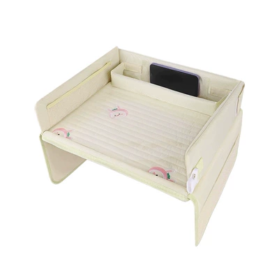 Table Board, Car table board - embroidery-style-square-beige-bunny