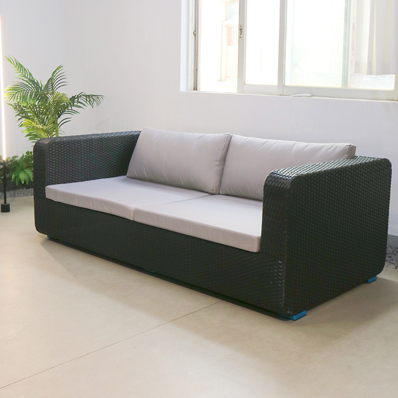 Ocio al aire libre sofá de caña mesa de té combinación villa jardín balcón al aire libre impermeable solar patio muebles residenciales
