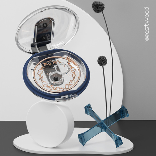 Four-grid round pill box, professional high-end quality, light luxury medicine storage box, moisture-proof portable personal medicine and pill dispensing box