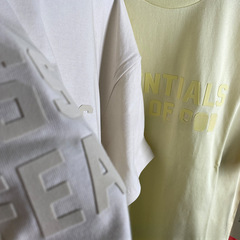 2022FW Short-sleeve T-shirt with Padded Printing of Two Rows of Text on the Chest, Essentials Streetwear Brand T-shirt, Hot Selling Across Borders