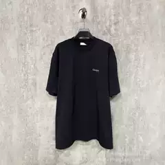Heavy 400g D 25 new letter LOGO printing short sleeve OS loose Joker European and American cut men's and women's T-shirts