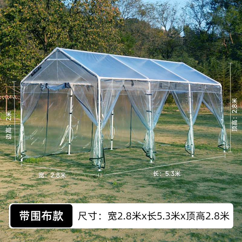 Tienda de mercado de celebridades de Internet al aire libre, toldo, carpas transparentes, parabrisas de otoño e invierno, restaurante a prueba de frío, jardín de flores
