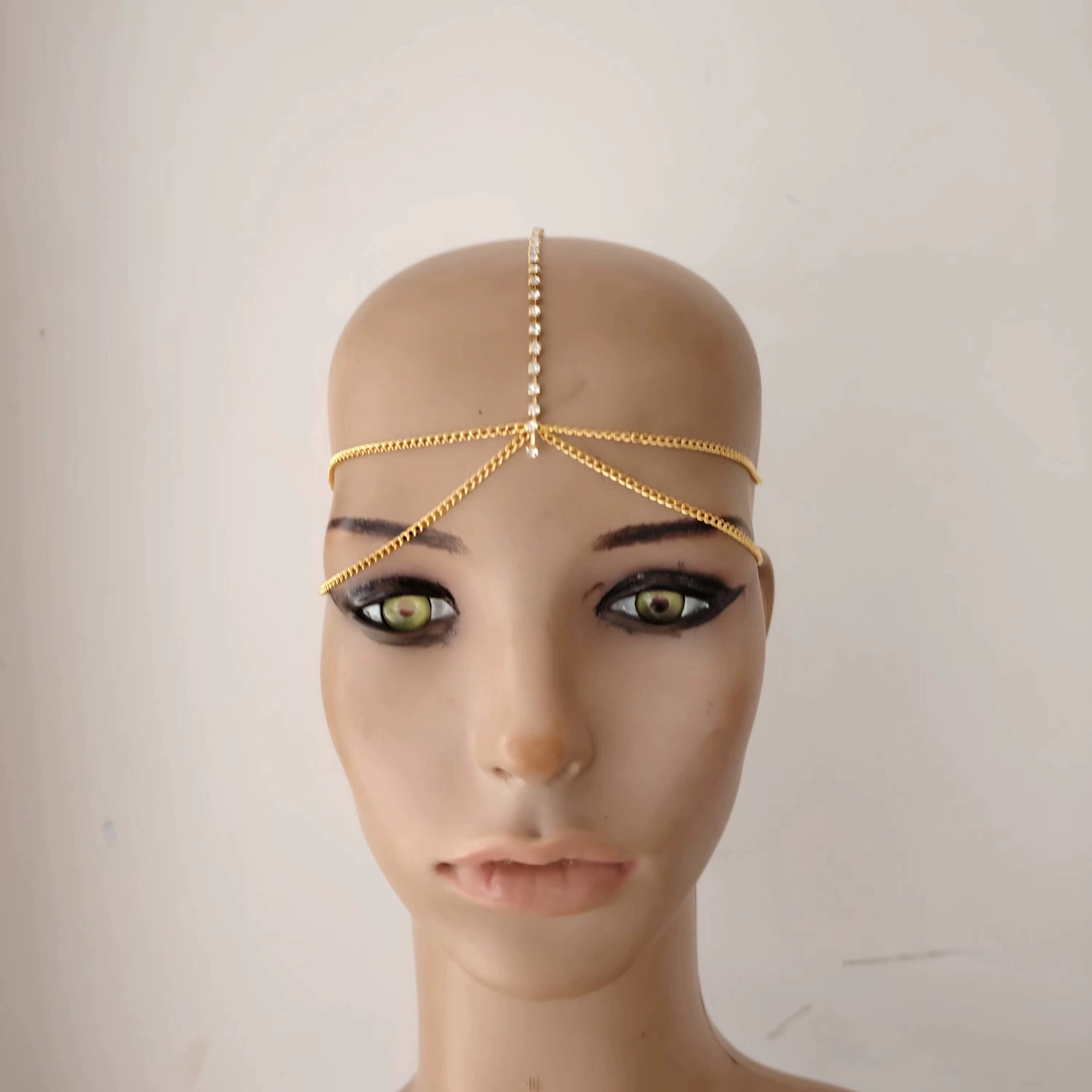 Европейский и американский стиль личности трендовый уличный выстрел супер блестки волнистые драгоценные камни бриллианты цепи головные уборы для волос ленты для волос