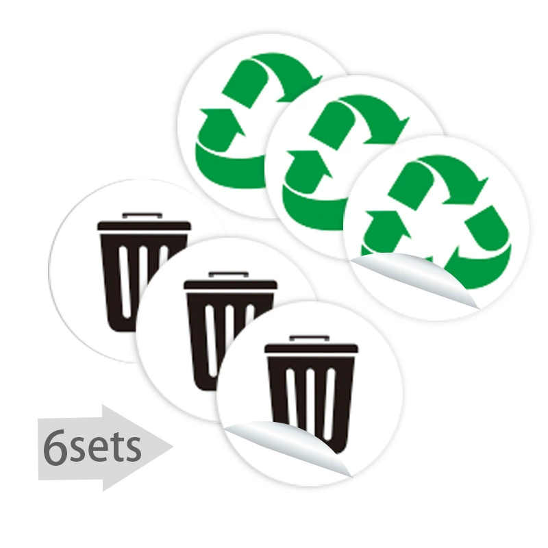 5-дюймовый знак классификации мусора может быть переработан и не подлежит переработке