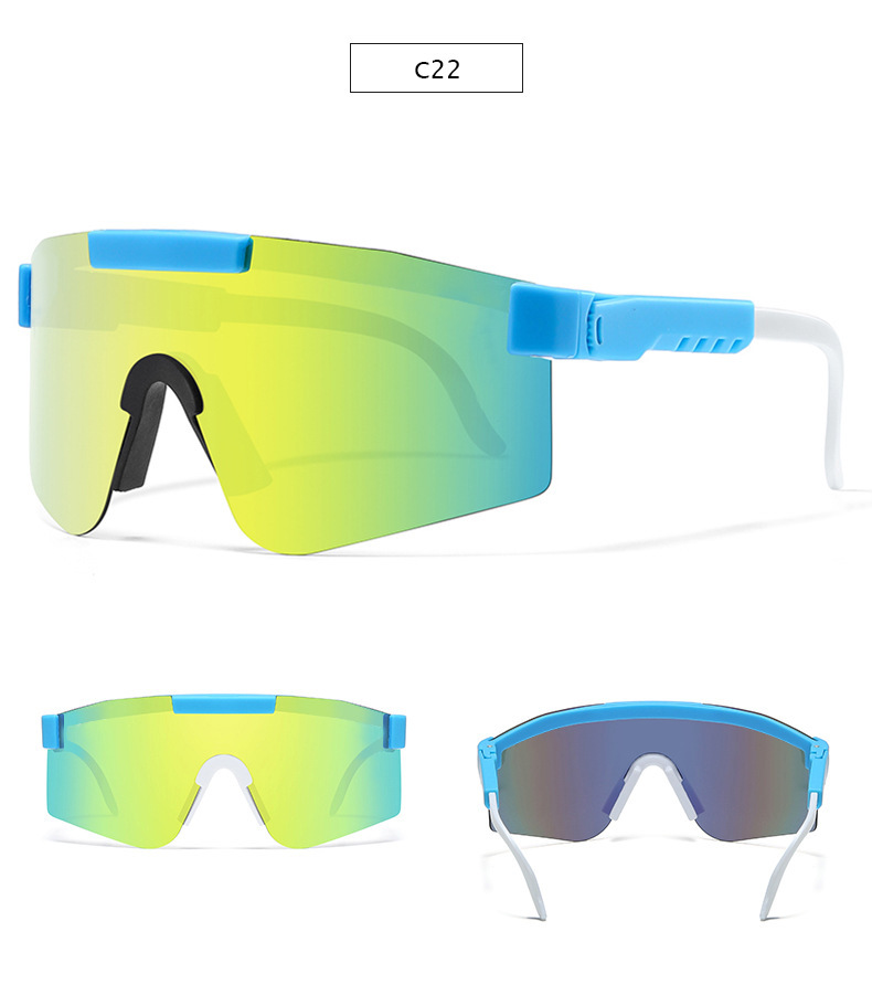 Casual Gradient Color PC UV400 Protection Biker Frameless Sports frame Sunglasses display picture 23
