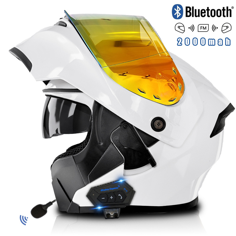 SE-밝은 화이트 나이트 비전 도금 레드 미러-인터콤 블루투스 포함