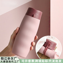 现货便携式运动水壶600ml耐高温硅胶折叠卷杯户外旅行折叠式水杯