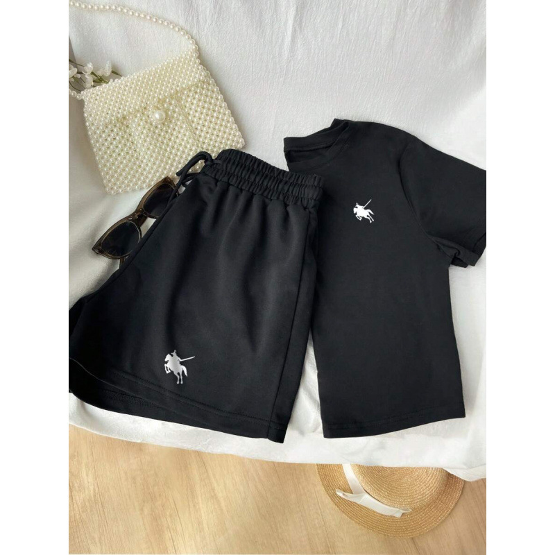 C 74114 comercio exterior Aliexpress transfronterizo 2 conjuntos de caballero casual impreso camiseta y pantalones cortos