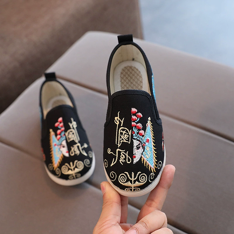 Hanfu обувь для мальчиков старая пекинская детская обувь с вышитой обувью
