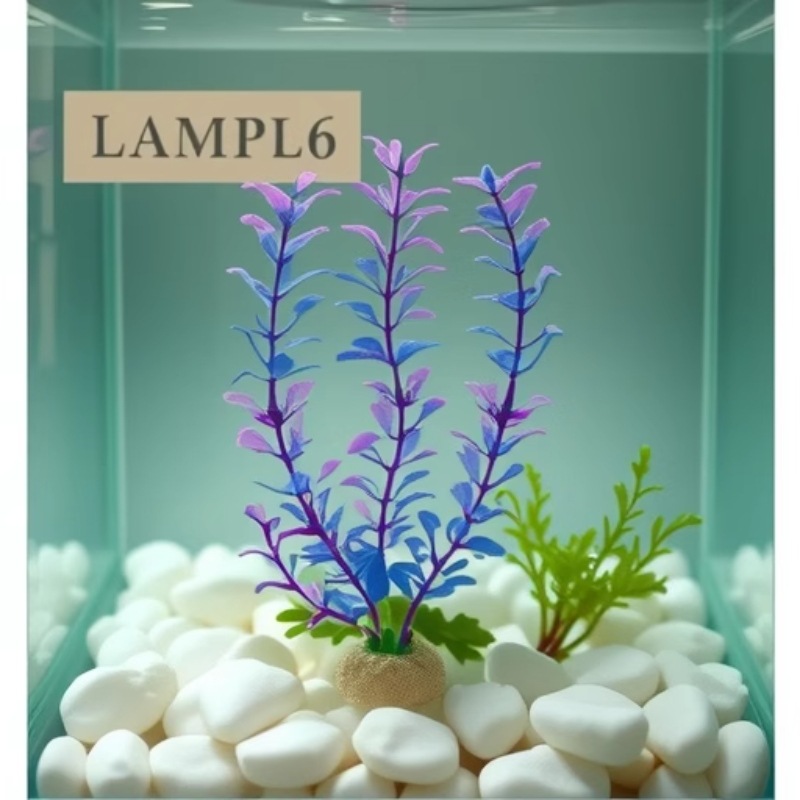 Venta directa de fábrica de pecera, decoración de paisajismo, conjunto de plantas de simulación, plantas de agua, plantas de agua de plástico, flores de seda, adornos de 20 cm