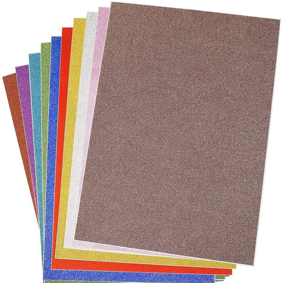 En stock A3A4 cartón brillo 250g no derramamiento de papel rosa jardín de infantes DIY material hecho a mano papel de polvo de oro de papel