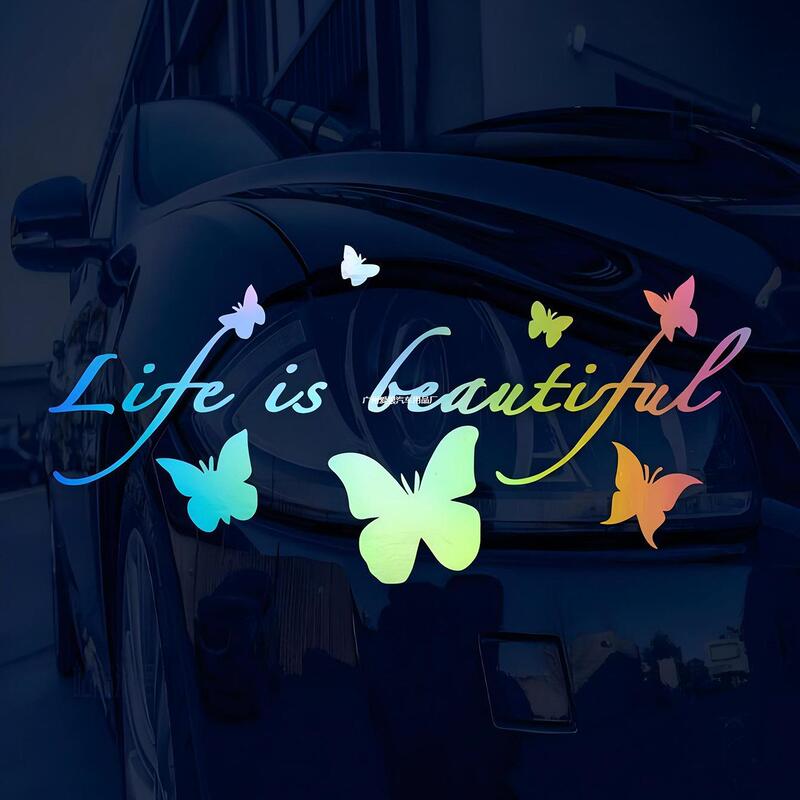 Cross-Border Export Life Is Beautiful Life Is so Beautiful Car Window Computer Notebook Decoration Cross-Border Export Life Is Beautiful Life Is so Beautiful Car Window Computer Notebook Decoration