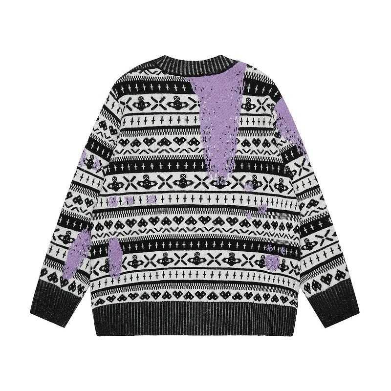 Vivienne Westwood Empress Dowager Weiwei An Saturn's Tip Flower Retro Loose Collus Sweat