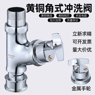 Toilet Knob-Type Flush Valve for Squat Toilet, Delay Hand-Twist Squat Pit Corner Flush Valve Switch, Lixin