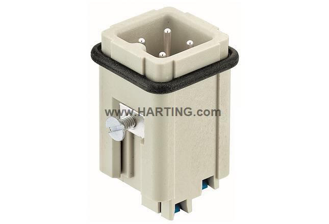 HARTING重载连接器 09200032634 4芯哈丁插头HAN-3A-M-QL快速连接