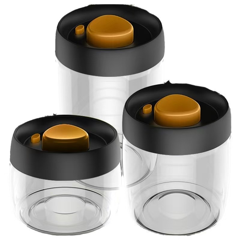 Tarro de vidrio al vacío, cocina, grano, almacenamiento de vidrio, artefacto, tanque sellado, tanque de almacenamiento de vidrio de borosilicato para alimentos