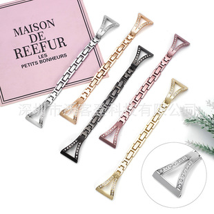 Suitable for apple Y word Double Row Diamond metal strap apple watch8/SE/7/6/5/432 stainless steel