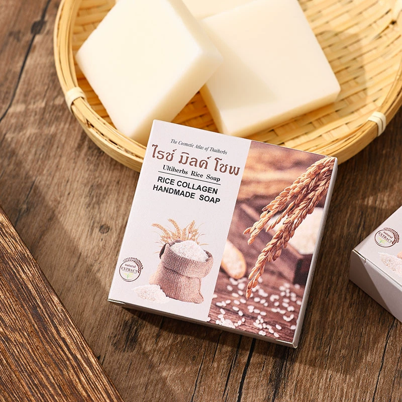[Yilina] Рисовое мыло Ароматное рисовое мыло с эфирным маслом Мыло ручной работы Очищающее и увлажняющее 70 г