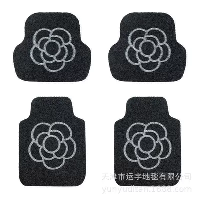 Floor Mats, Anti-Dirt and: Universal Foot Pad - bottom-camellia-4-pieces-for-the-whole-car