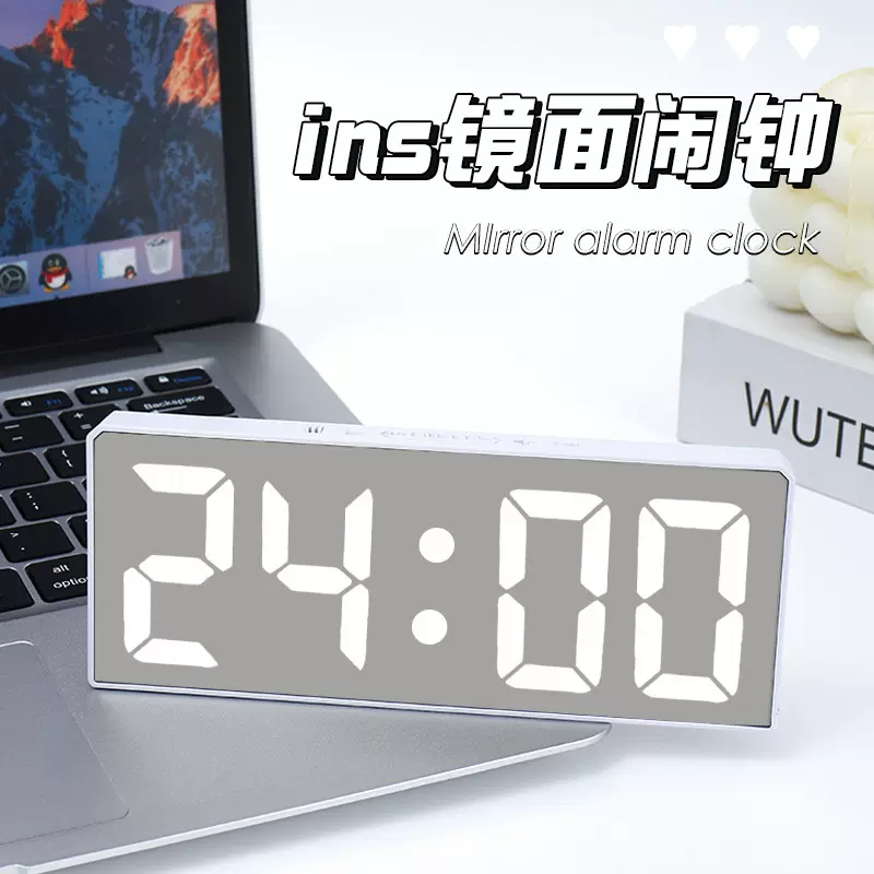 新品ins闹钟学生专用闹钟学生智能数字时钟儿童闹钟挂壁闹钟批发