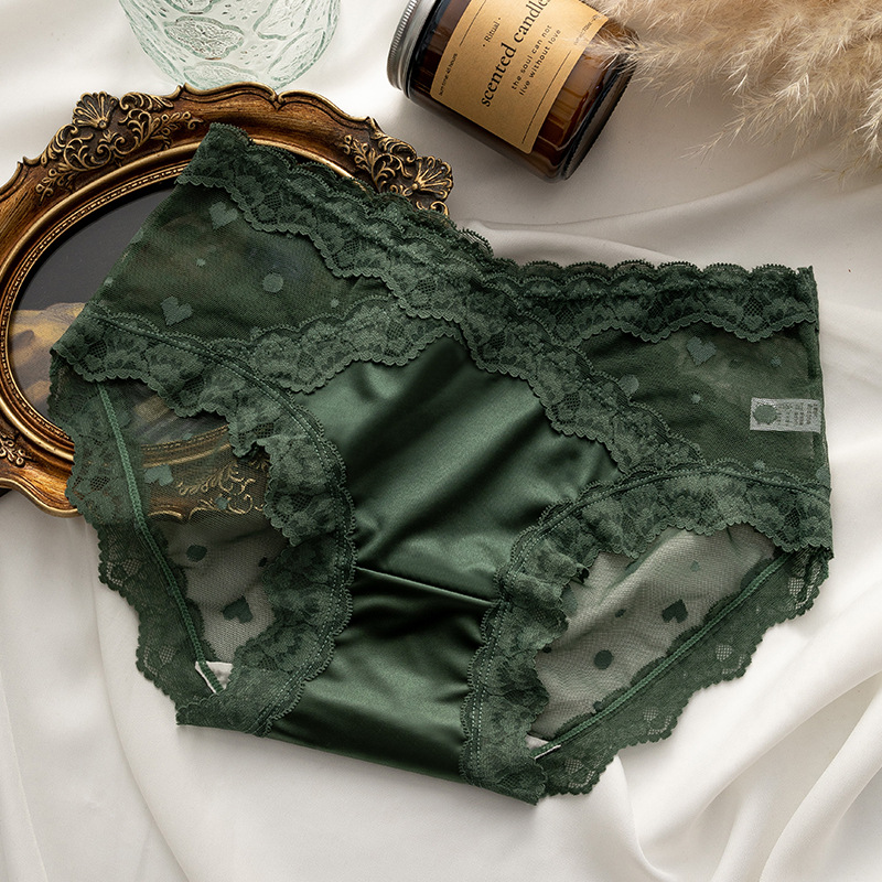 Ropa interior de encaje para mujer estilo fino verano transpirable y cómodo bolso trasero sin clip archivo 2024 nueva diosa sexy refrescante
